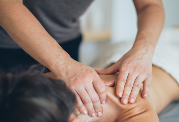 shoulder receiving massage